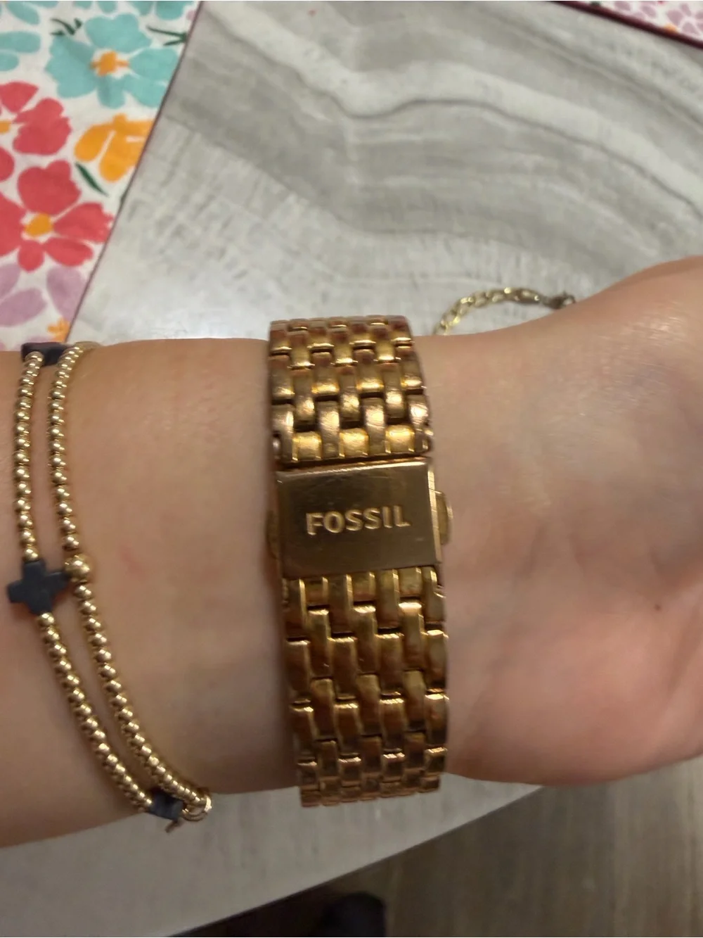 Fossil Women's Rose Gold Stainless Steel Bracelet Watch